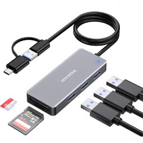 USB3.0 and Type C to HDMI Adapter,ZIYUETEK 5-in-1 USB C and USB3.0 Docking Station, Suitable for MacBook Pro/Air/M1/M2/Mac, Windows7 and Above, Android
