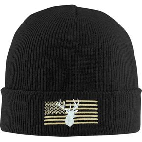 Rose Embroidered Beanie Cap Soft Knit Hat for Women Men Chemo Sleep