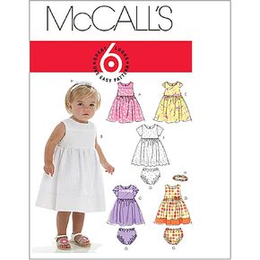 McCall's Patterns M6015 Infants' Lined Dresses, Panties and Headband