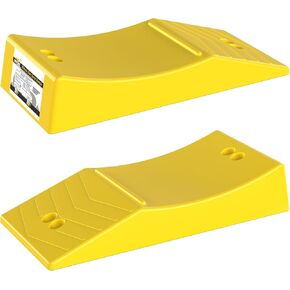 Eazy2hD Car Wheel Ramp Compatible with RV Leveling Blocks–Tire Saver Ramp Trailer Wheel RV Flat Tire Lift Ramp, Concave Portable Ramp, 2 Pack
