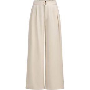 SweatyRocks Girl's Elastic High Waist Wide Leg Pants Loose Long Trousers