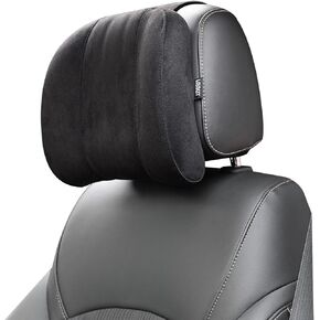Premium Memory Foam Car Neck Pillow with Washable Cover - Provides Comfortable Neck Support for Driving and Travel 1pc (Black)
