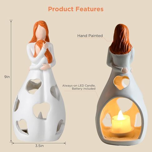 Memorial Gifts Moon Angel Figurines Tealight Candle Holder, Sympathy Gifts for Loss of Loved One, Bereavement Gifts Funeral, Remembrance, Memory Home Decorations in Kuwait