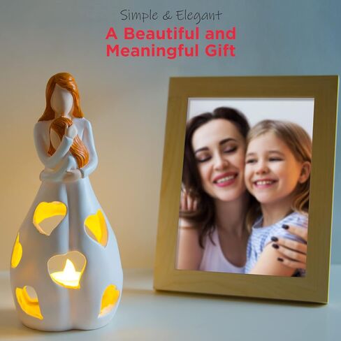 Memorial Gifts Moon Angel Figurines Tealight Candle Holder, Sympathy Gifts for Loss of Loved One, Bereavement Gifts Funeral, Remembrance, Memory Home Decorations in Kuwait