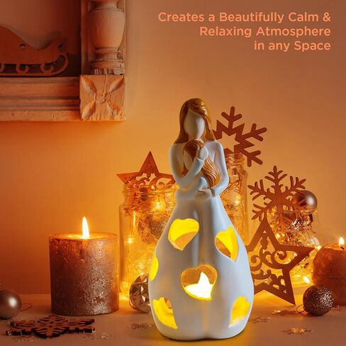 Memorial Gifts Moon Angel Figurines Tealight Candle Holder, Sympathy Gifts for Loss of Loved One, Bereavement Gifts Funeral, Remembrance, Memory Home Decorations in Kuwait