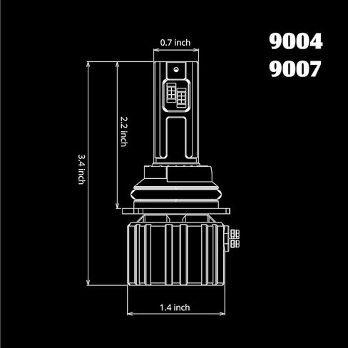 Alla Lighting ALB-NL 16000Lms HB5 9007 مصابيح ضباب LED أو مصابيح تشغيل نهارية (DRL)، 6000K زينون أبيض in Kuwait