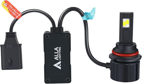 Alla Lighting ALB-NL 16000Lms HB5 9007 مصابيح ضباب LED أو مصابيح تشغيل نهارية (DRL)، 6000K زينون أبيض in Kuwait