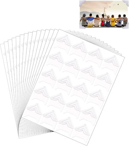 360pcs/15 Sheets Photo Corner Stickers, Self Adhesive Picture Mounting Corners for Scrapbooking Notebook Photo Album Memory Books Trip Journal (Pink) in Saudi Arabia