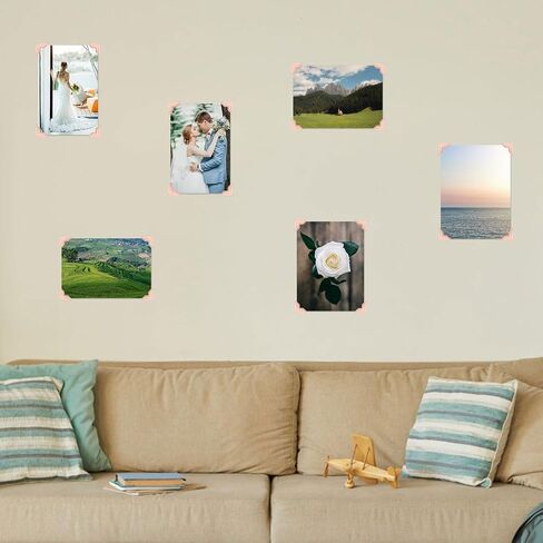 360pcs/15 Sheets Photo Corner Stickers, Self Adhesive Picture Mounting Corners for Scrapbooking Notebook Photo Album Memory Books Trip Journal (Pink) in Saudi Arabia