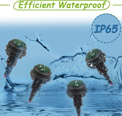 4 Pieces 12V 20A Waterproof Round with LED Light Rocker Toggle Switch 3 Pin SPST Switch with 20mm Pre-Wired for Car Boat RV Truck (Green) in Kuwait