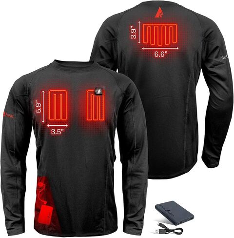 ActionHeat Heated Thermals for Men - Ultra Comfortable, Battery-Powered Heated Shirt, 3 Heat Zones, Heated Shirts for Men in Saudi Arabia