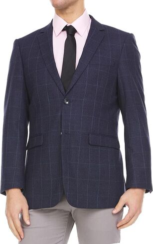 Adam Baker Men's Single Breasted Ultra Slim Fit Wool Blazer/Sport Coat - Many Styles and Colors in Kuwait