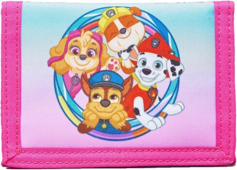 محفظة Paw Patrol للأطفال باللون الوردي ثلاثية الطي - "وقت اللعب"، وردي، مقاس واحد in Kuwait