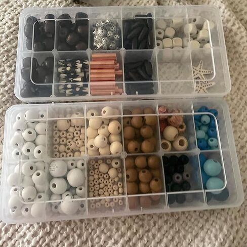 صندوق منظم بلاستيكي شفاف مكون من 18 شبكة مع فواصل، حاوية تخزين بلاستيكية قابلة للتعديل، صندوق تخزين الأجزاء الصغيرة، صندوق تخزين منظم الأدوات الصغيرة (3 عبوات) in Kuwait