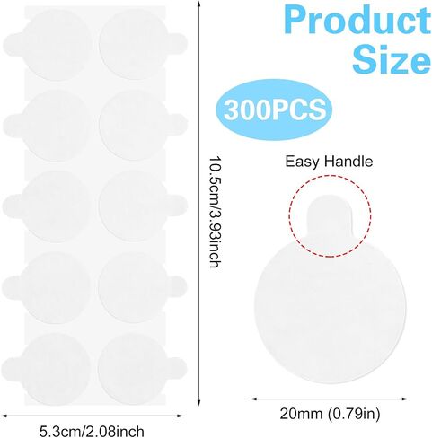 300 Pcs Double Sided Adhesive Dot, 20mm Double Sided Dot Stickers Balloon Tape Round Dot Stickers for Balloons Double Sided Clear Tape Dot Stickers for Wall Hanging Party Decoration (20mm/0.79 in) in Saudi Arabia