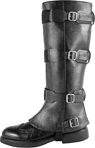 NUMJAW Pirate Costume Men Women Pirate Boot Covers Costume Viking Renaissance Medieval Boots Covers for Halloween Cosplay in Saudi Arabia
