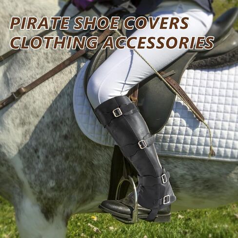NUMJAW Pirate Costume Men Women Pirate Boot Covers Costume Viking Renaissance Medieval Boots Covers for Halloween Cosplay in Saudi Arabia