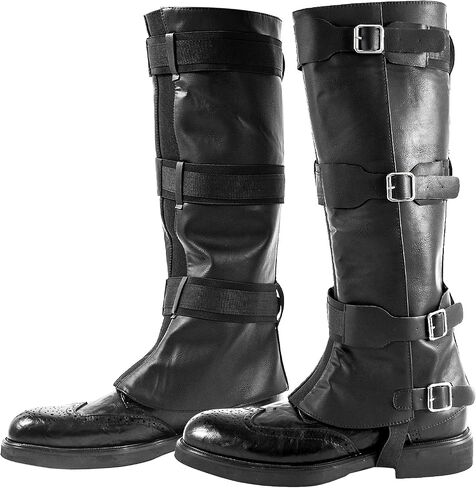 NUMJAW Pirate Costume Men Women Pirate Boot Covers Costume Viking Renaissance Medieval Boots Covers for Halloween Cosplay in Saudi Arabia