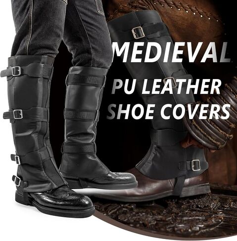 NUMJAW Pirate Costume Men Women Pirate Boot Covers Costume Viking Renaissance Medieval Boots Covers for Halloween Cosplay in Saudi Arabia