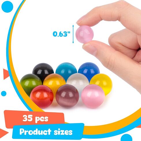MCPINKY 10PCS Marbles Bulk for Kids, 0.63" Cat Eye Marbles Colored Marbles Bulk in Tinplate Box for Kids Marble Run Marble Games in Saudi Arabia
