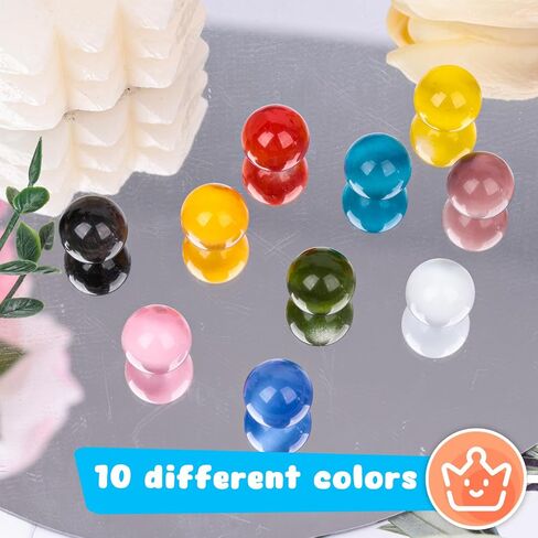 MCPINKY 10PCS Marbles Bulk for Kids, 0.63" Cat Eye Marbles Colored Marbles Bulk in Tinplate Box for Kids Marble Run Marble Games in Saudi Arabia