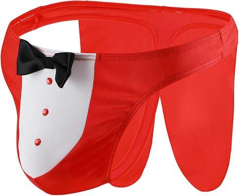 Christmas Underwear for Men Boxer Briefs Sexy Lingerie Sissy Panties Red Boxers Cosplay Costume in Kuwait