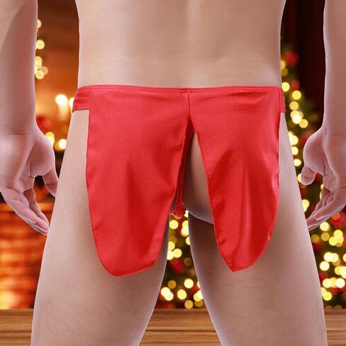 Christmas Underwear for Men Boxer Briefs Sexy Lingerie Sissy Panties Red Boxers Cosplay Costume in Kuwait