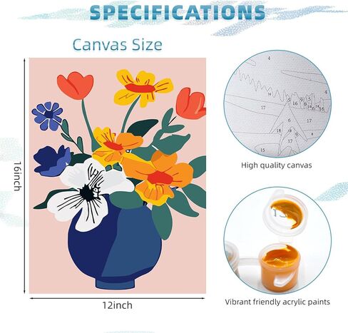 3 Pack Paint By Numbers Kit for Adults - Landscape Adult Beginner Diy Acrylic Pigment Canvas Easy Paint By Numbers - Suitable for Home Space Wall Decoration - 12x16 Inch Arts and Crafts for Adults in Saudi Arabia