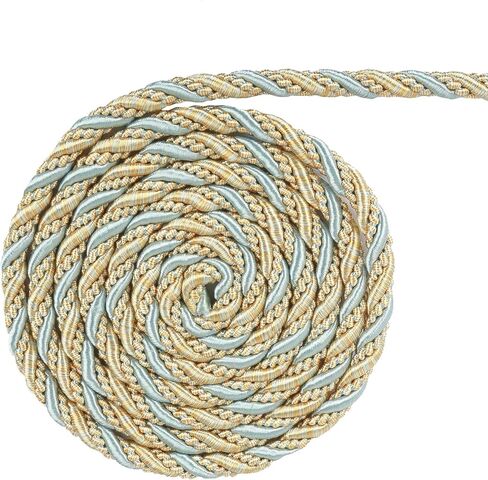 BEL AVENIR Twisted Cord, 0.43 inch 10Yards Cord Trim Basic Sewing Luxury Multicolor Handmade Crafts Nylon Cord for DIY, Home Decor, Embellishment(Blue) in Saudi Arabia