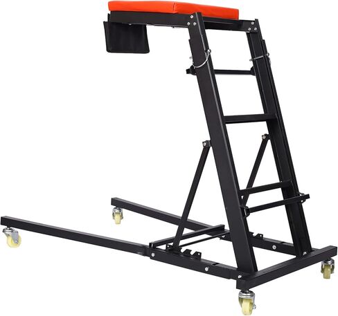 زاحف محرك السيارة العلوي قابل للتعديل، سعة 400 رطل، ارتفاع قابل للتعديل، زاحف السيارات القابل للطي للمرآب المنزلي، صيانة ورشة العمل، أسود in Kuwait