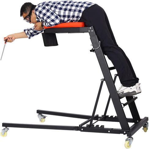 زاحف محرك السيارة العلوي قابل للتعديل، سعة 400 رطل، ارتفاع قابل للتعديل، زاحف السيارات القابل للطي للمرآب المنزلي، صيانة ورشة العمل، أسود in Kuwait