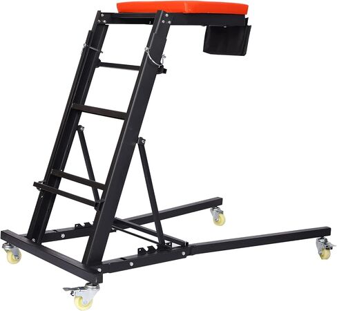 زاحف محرك السيارة العلوي قابل للتعديل، سعة 400 رطل، ارتفاع قابل للتعديل، زاحف السيارات القابل للطي للمرآب المنزلي، صيانة ورشة العمل، أسود in Kuwait