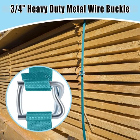 50 قطعة من مشبك الأسلاك، مشبك سلك معدني 3/4، أبازيم سلك الربط، مشبك سلك معدني شديد التحمل 3/4 بوصة لربط الحبل المنسوج، أبازيم قابلة لإعادة الاستخدام سلك معدني قوي وقوة تحمل عالية in Kuwait