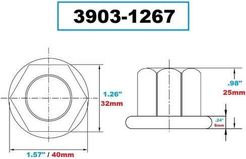 Vertex 3903-1262 M8 X 1.25 Flanged Nut in Saudi Arabia