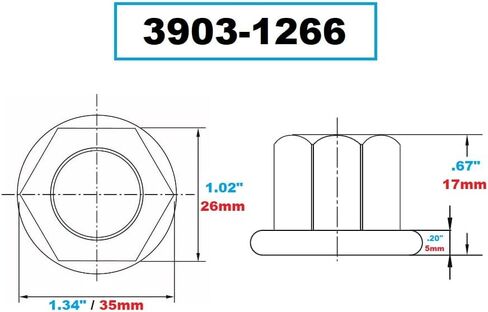 Vertex 3903-1262 M8 X 1.25 Flanged Nut in Saudi Arabia