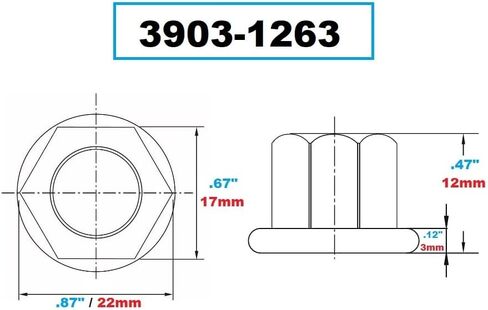 Vertex 3903-1262 M8 X 1.25 Flanged Nut in Saudi Arabia