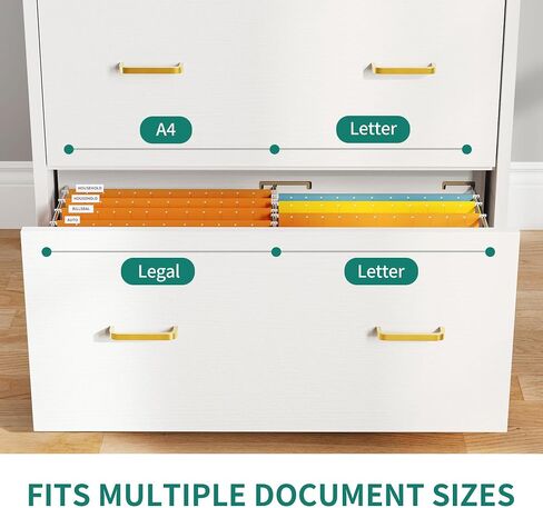 DWVO 2 Drawer Lateral File Cabinet with Charging Station Printer Stand with Shelves for Home Office in Saudi Arabia