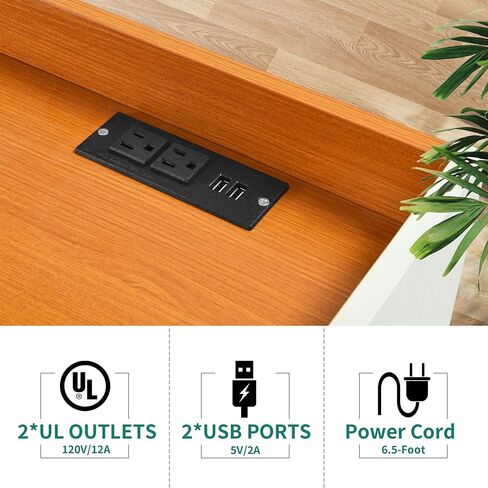 DWVO 2 Drawer Lateral File Cabinet with Charging Station Printer Stand with Shelves for Home Office in Saudi Arabia