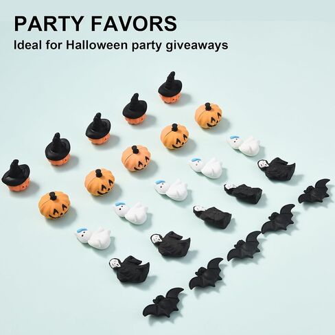 DOMG 300Pcs Mini Halloween Erasers for Kids, Cute Mini Pumpkin Ghost Bat Erasers Bulk for Halloween Classroom Party Favors Goody Bag Filler Gifts in Saudi Arabia