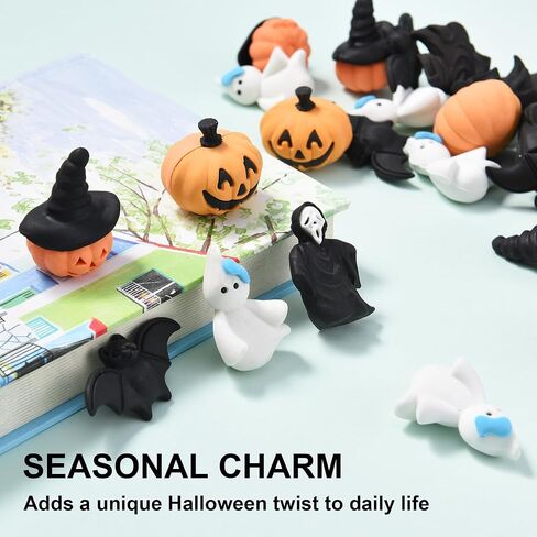 DOMG 300Pcs Mini Halloween Erasers for Kids, Cute Mini Pumpkin Ghost Bat Erasers Bulk for Halloween Classroom Party Favors Goody Bag Filler Gifts in Saudi Arabia