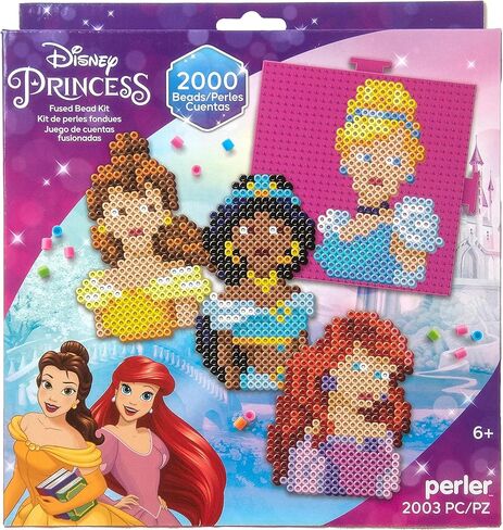 Perler Disney's The Little Mermaid Fused Bead Craft Activity Kit, Includes 9 Patterns, 0, Multicolor 2003 pcs in Kuwait