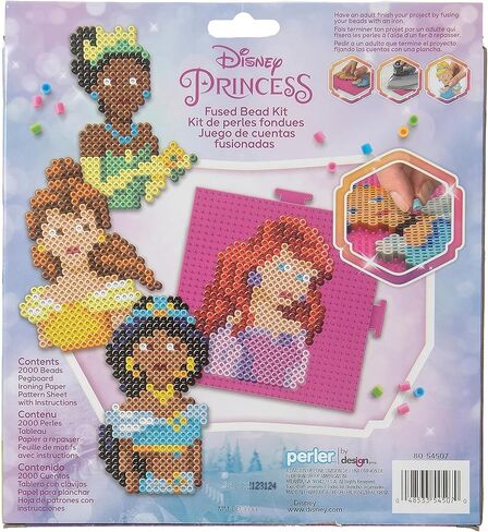 Perler Disney's The Little Mermaid Fused Bead Craft Activity Kit, Includes 9 Patterns, 0, Multicolor 2003 pcs in Kuwait
