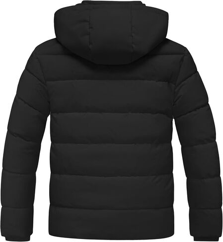 wantdo Men's Waterproof Puffer Jacket Warm Winter Coat Thicken Parka Jacket with Removable Hood (Regular and Big Size) in Saudi Arabia