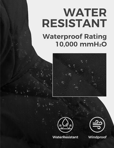wantdo Men's Waterproof Puffer Jacket Warm Winter Coat Thicken Parka Jacket with Removable Hood (Regular and Big Size) in Saudi Arabia