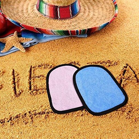 2 Pieces Sand Off Mitt Beach Sand Mitt Beach Sand Cleaner Mitt Wipe Sand Mitt for Beach Volleyball Sandboxes Beach Events Water Activities Sand Occasion (Blue) in Saudi Arabia