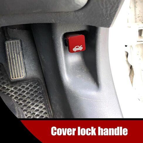 QODOLSI 1 PC Car Engine Hood Lock Handle, Tilt Control Switch Button with Accessories, Hood Latch Release Handle Repair Kit, Compatible with Honda 1996-2011 Civic Ridgeline Element CR-V (Black) in Saudi Arabia