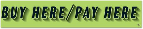 Vinyl Highlights Windshield Slogans Window Stickers (Black Text On Fluorescent Green) (14-1/2" x 2-3/4") (12 per Pack) (PER Month) in Kuwait