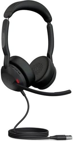 Jabra Evolve2 50 Wired Mono Headset AirComfort Technology, Noise-Cancelling Mics & Active Noise Cancellation - MS Teams Certified, Works with All Other Platforms - Black in Kuwait