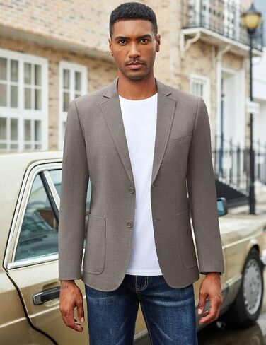 COOFANDY Mens Casual Blazer Sport Coat Lightweight Business Two Button Suit Jackets with Pockets in Saudi Arabia