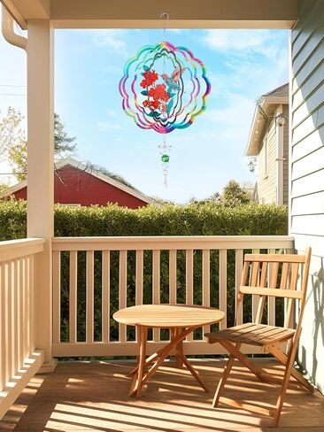 Butterfly Wind Spinner with Tail Spinner- 3D Gradient Color Garden Spinner with Ball Spiral Tail, Kinetic Hanging Wind Catcher Sculptures for Women Gift Indoor Outdoor Window Decor in Saudi Arabia